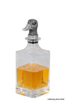 Glasflasche / Glaskaraffe mit Entenkopf