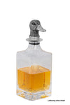 Glasflasche / Glaskaraffe mit Entenkopf