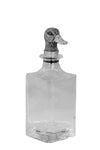 Glasflasche / Glaskaraffe mit Entenkopf
