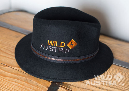 Wollfilzhut "Herbstwind" rollbar, schwarz