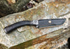 JAGDMESSER mit Gamshorngriff, Damaststahl