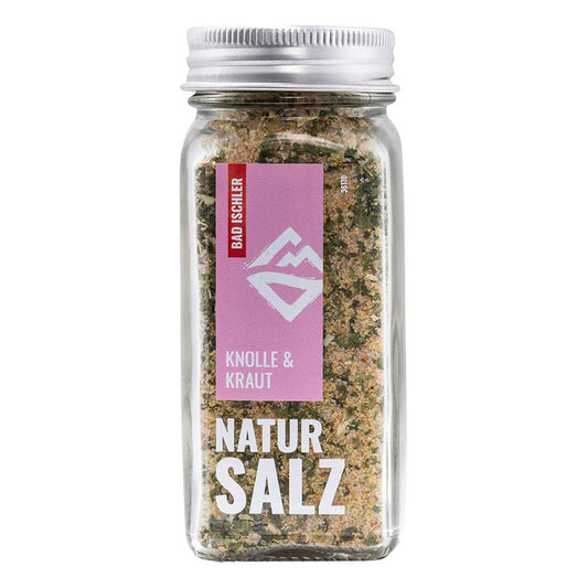 BAD ISCHLER Natursalz Knolle und Kraut 90g im Streuglas