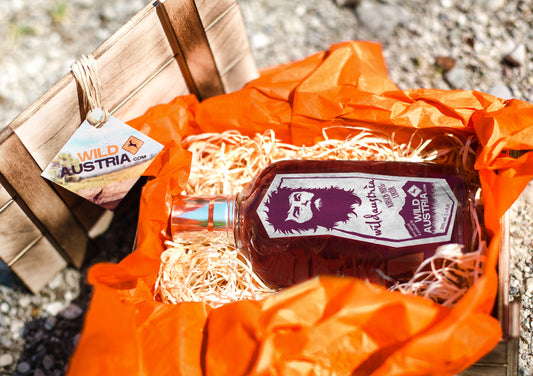 WILDAUSTRIA Kirsch-Nuss-Edellikör Geschenkkiste FLACHMANN 0,2l