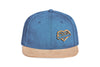 Snapback Cap mit Holzmotiv aus upcycling Holz gelasert - i love snowboarding