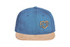 Snapback Cap mit Holzmotiv aus upcycling Holz gelasert - i love my skateboard