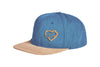Snapback Cap mit Holzmotiv aus upcycling Holz gelasert - i love skateboarding