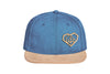 Snapback Cap mit Holzmotiv aus upcycling Holz gelasert - i love life