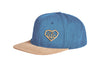 Snapback Cap mit Holzmotiv aus upcycling Holz gelasert - i love life