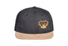 Snapback Cap mit Holzmotiv aus upcycling Holz gelasert - i love bonefire