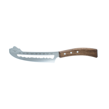 Best of Austria Käsemesser von PanoramaKnife, Klinge mit den zehn Gipfelnamen und Nussbaumholz-Griff