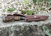 JAGDMESSER mit Hirschhorngriff, Damaststahl