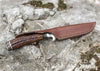 JAGDMESSER mit Hirschhorngriff, Sensenstahl