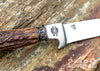 JAGDMESSER mit Hirschhorngriff, Sensenstahl