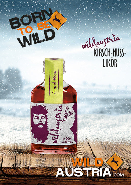 WILDAUSTRIA Kirsch-Nuss-Edellikör 15Stk. Box á 20ml.