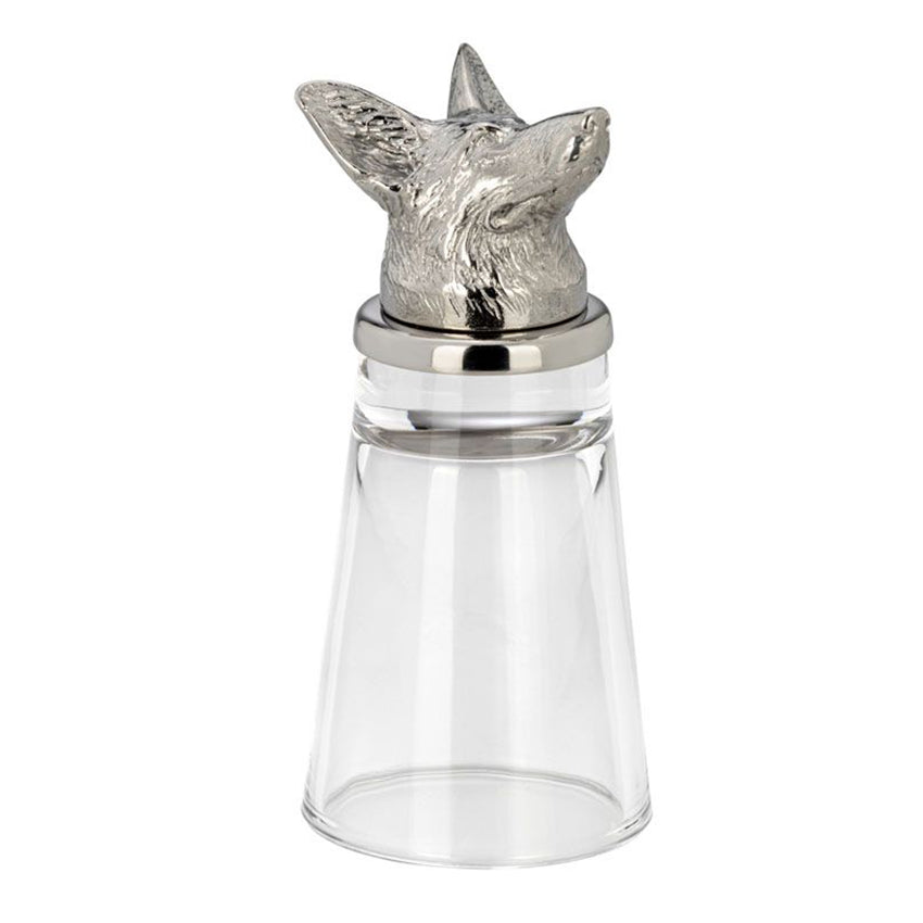 Schnapsglas Schäferhund mit Tierkopf aus Edelstahl, 4 cl –