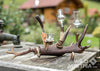 SCHNAPSGLASHALTER aus Hirschhorn, UNIKAT