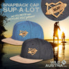 Snapback Cap mit Holzmotiv aus upcycling Holz gelasert - SUP a lot